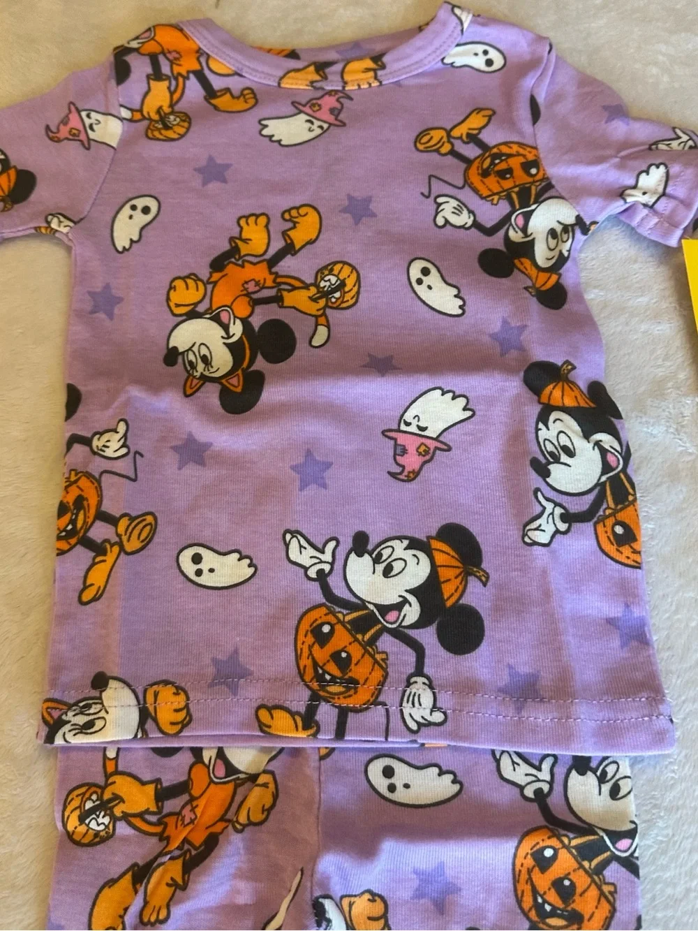 Disney Purple Halloween Mickey Mouse Short Sleeve Tee